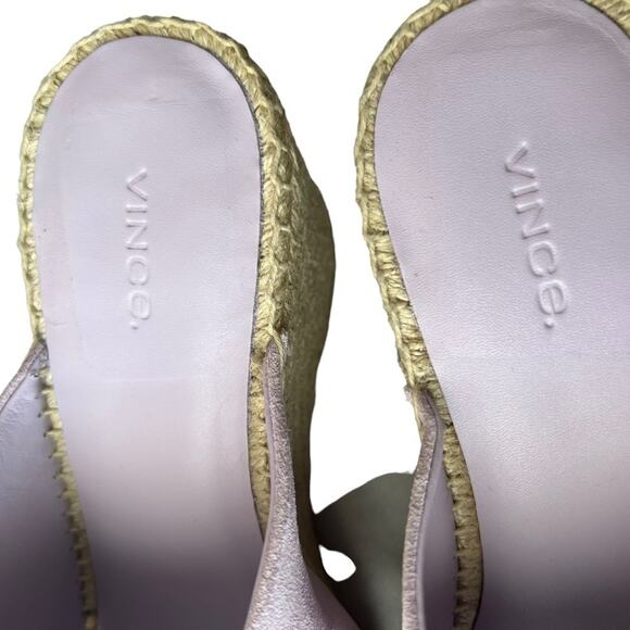 Vince Gaelan Suede Crisscross Wedge Espadrilles Sandals In Violetta size 9 - Picture 6 of 14